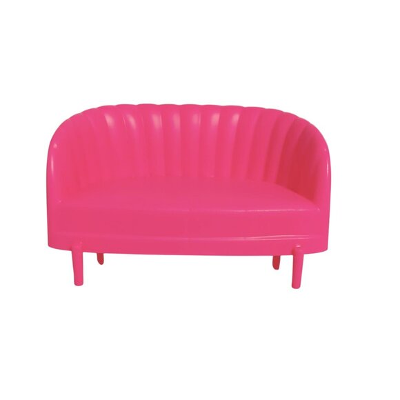 Barbie Dreamhouse Dollhouse  Pink Couch Sofa Replacement Part HMX10 - Picture 1 of 4